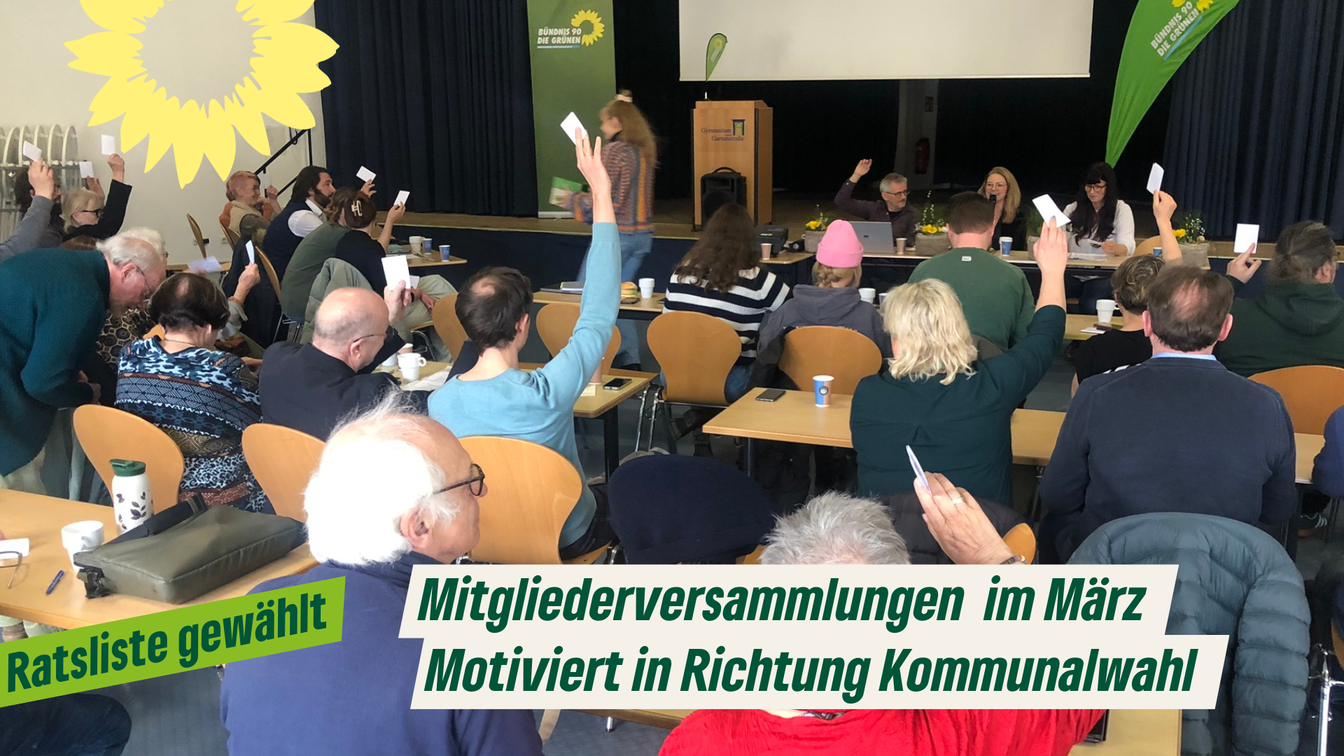 Kreisverband Mönchengladbach. BÜNDNIS 90/DIE GRÜNEN. Mitgliederversammlung am 15.03.2025